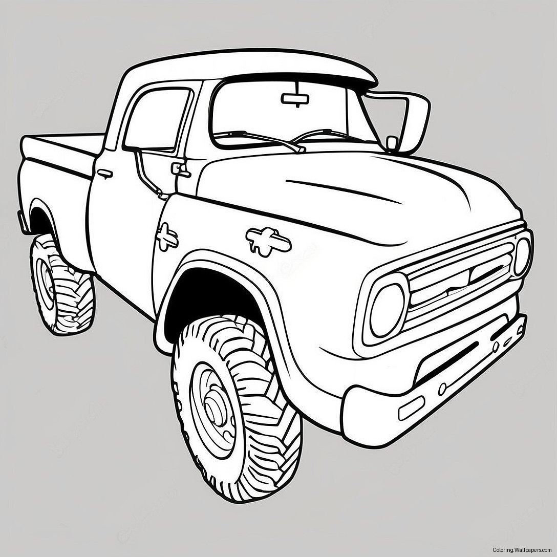 Lifted Dodge Truck Coloring Page 33155