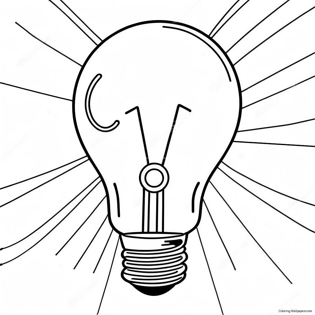 Light Bulb Coloring Page 35636