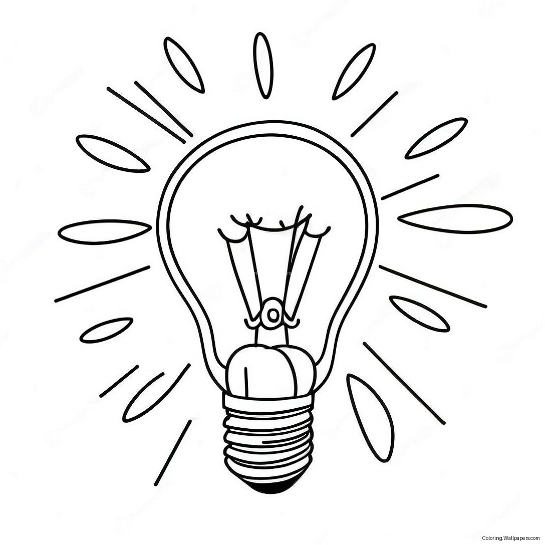 Light Bulb Coloring Page 44583