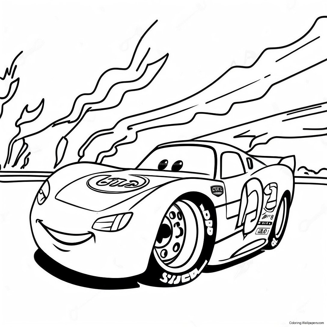 Lightning Mcqueen Renn-Ausmalbild 7514