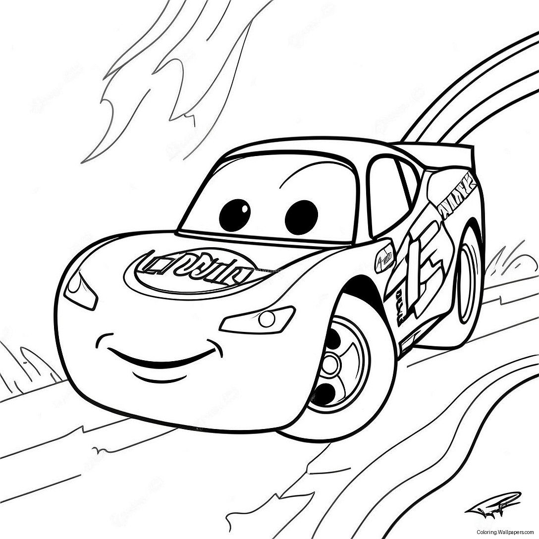 Lightning Mcqueen Renn-Ausmalbild 7515