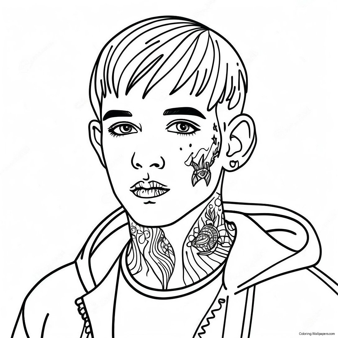 Página Para Colorir Do Lil Peep 9170