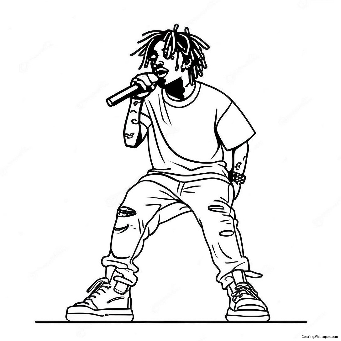 Lil Uzi Vert Auf Der Bühne Ausmalbild 48920