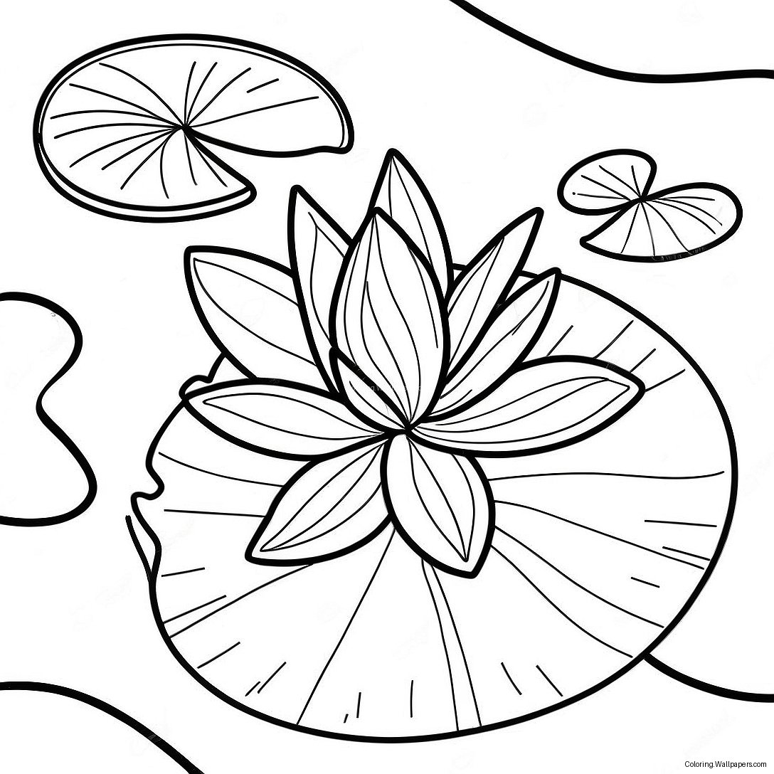 Lily Pad Coloring Page 33916