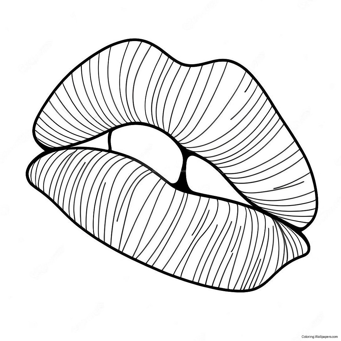 Lip Coloring Page With Glossy Finish 22150