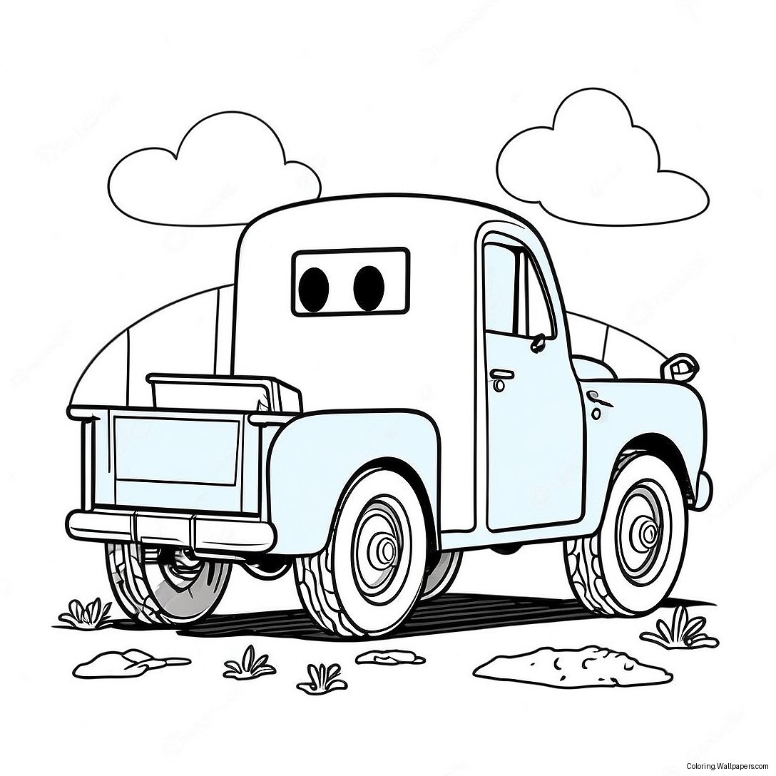 Little Blue Truck Coloring Page 47290