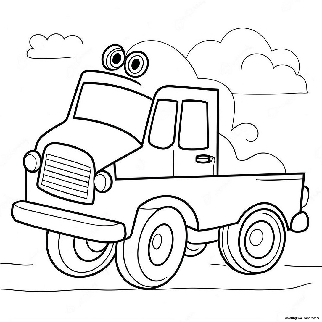 Little Blue Truck Craft Coloring Page 5930