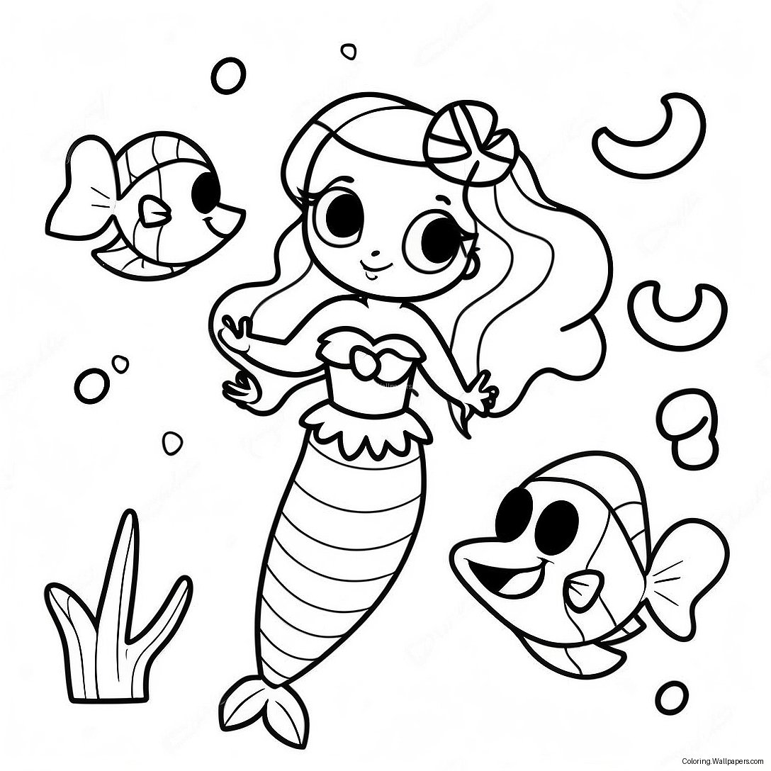 Páginas Para Colorir Da Pequena Sereia 2: Ariel Com Amigos 19565