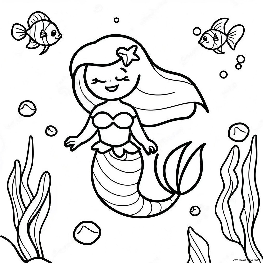 Little Mermaid 2 Underwater Adventure Coloring Page 19576