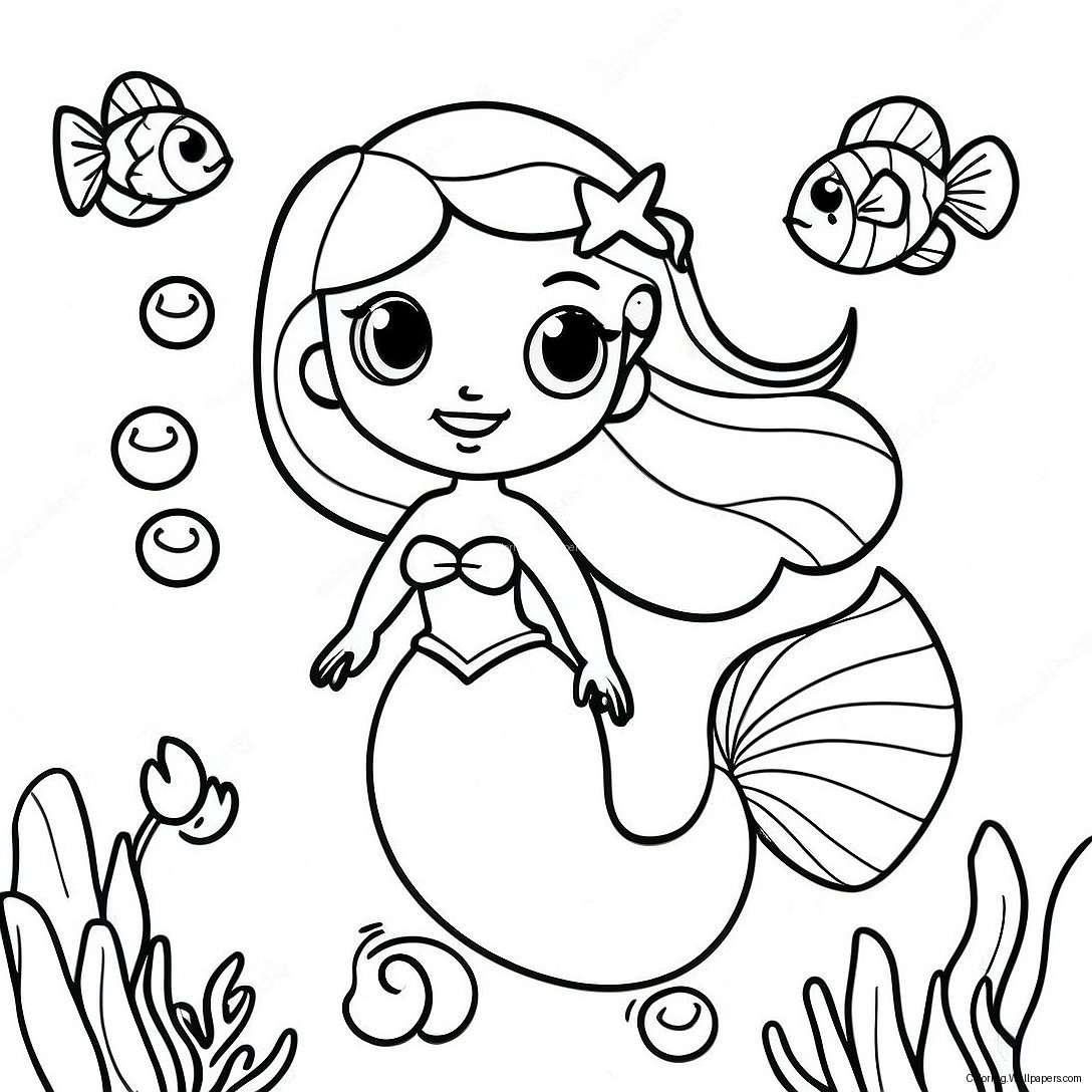 Little Mermaid Underwater Adventure Coloring Page 35838