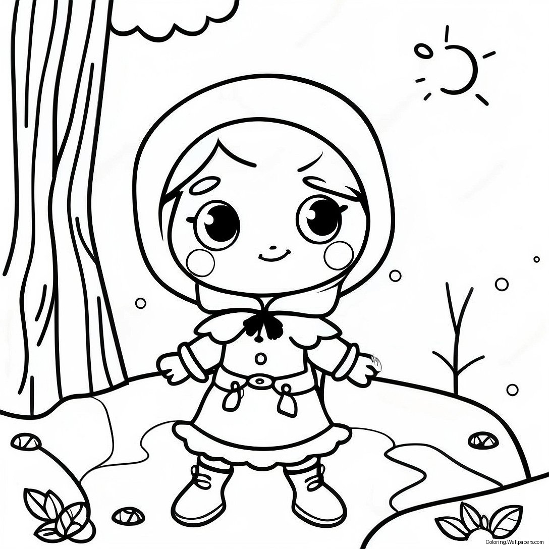 Little Red Riding Hood Coloring Page 19898