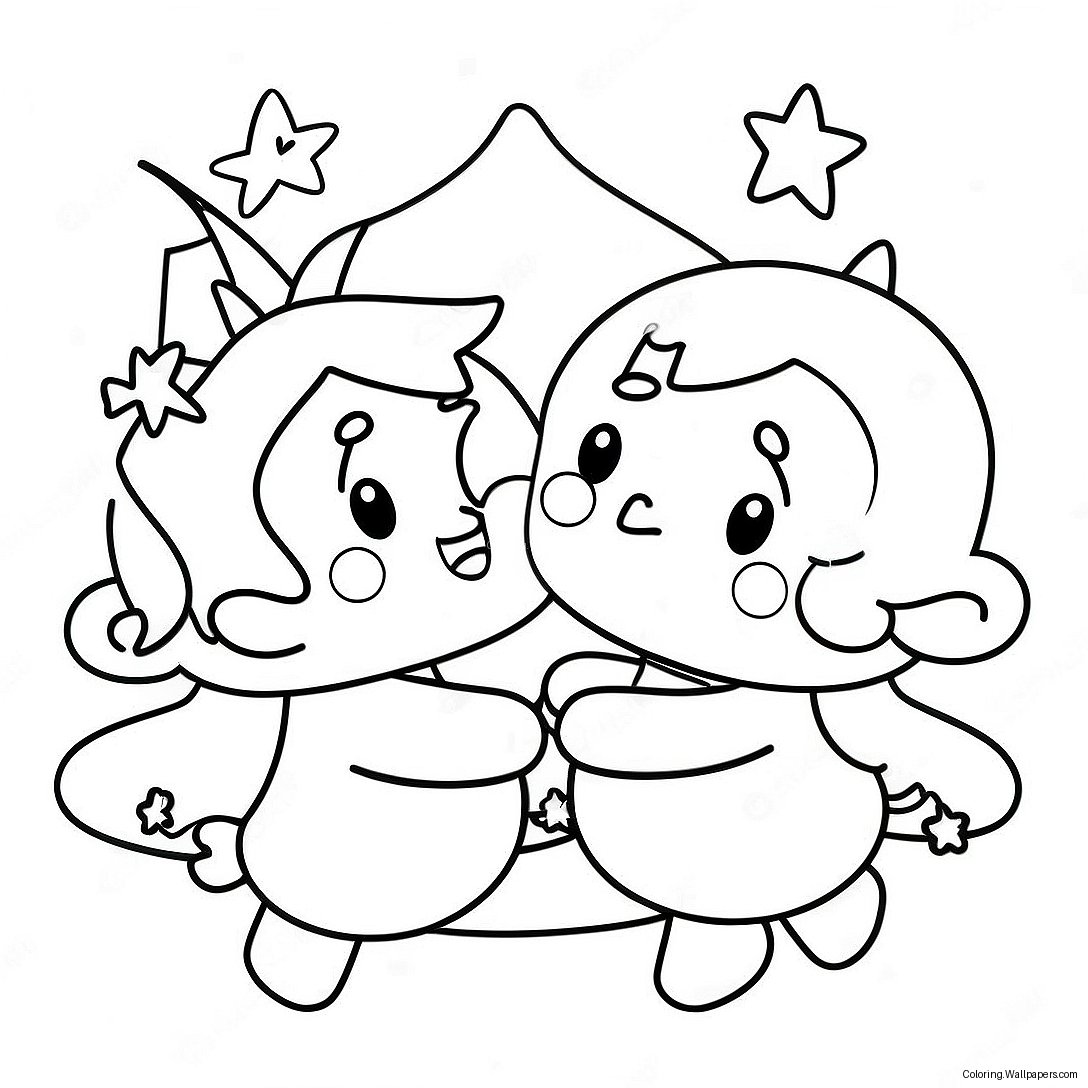 Little Twin Stars Coloring Page 4061