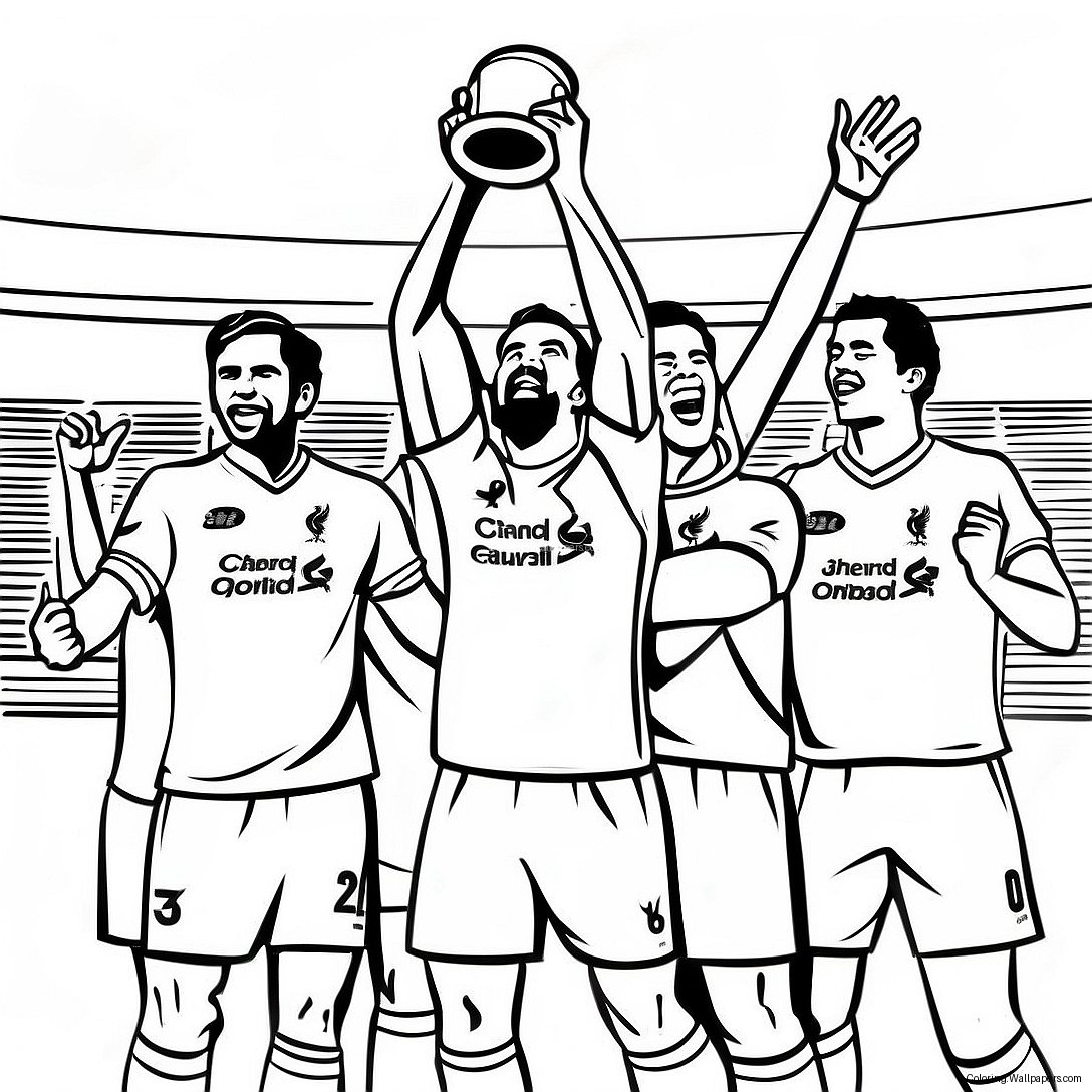 Liverpool Players Celebrating Goal Coloring Page 33131