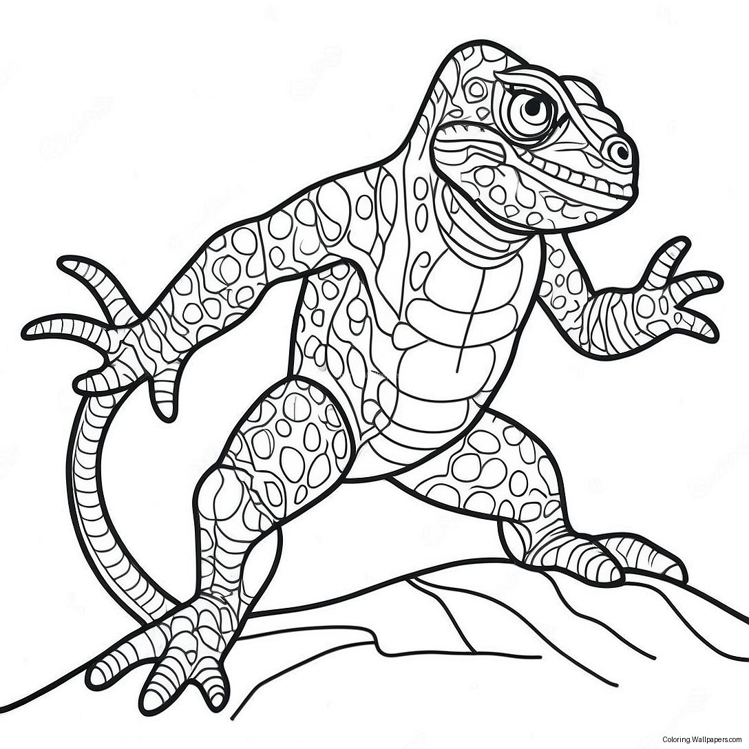 Lizard Man Coloring Page 50476