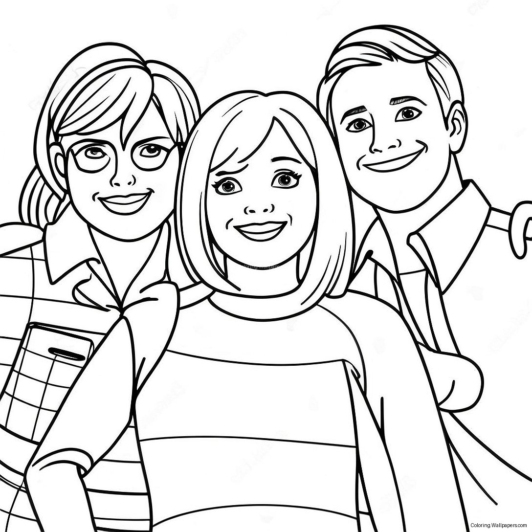 Lizzie Mcguire With Friends Coloring Page 37150