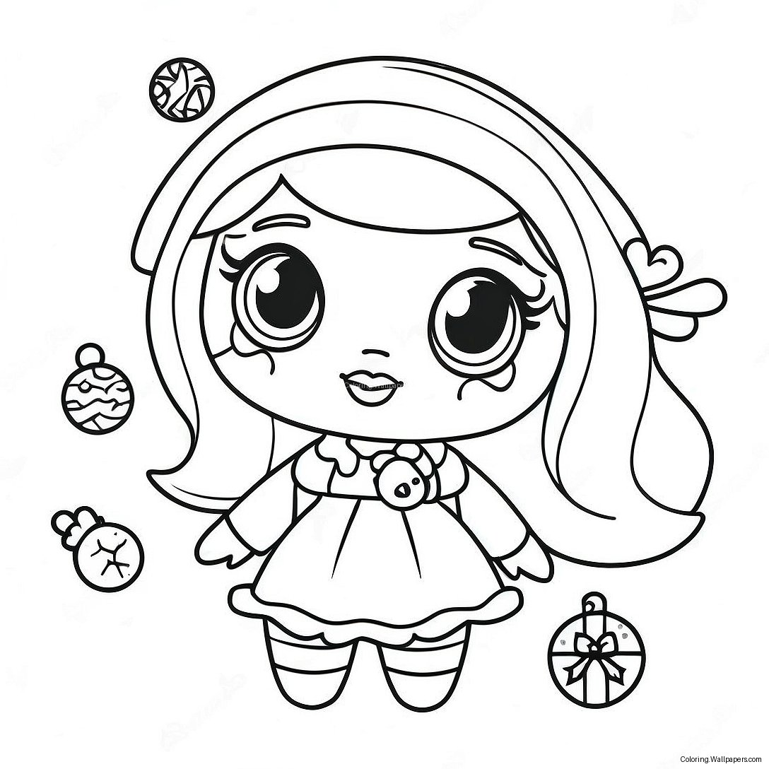 Lol Doll Christmas Coloring Page 57716