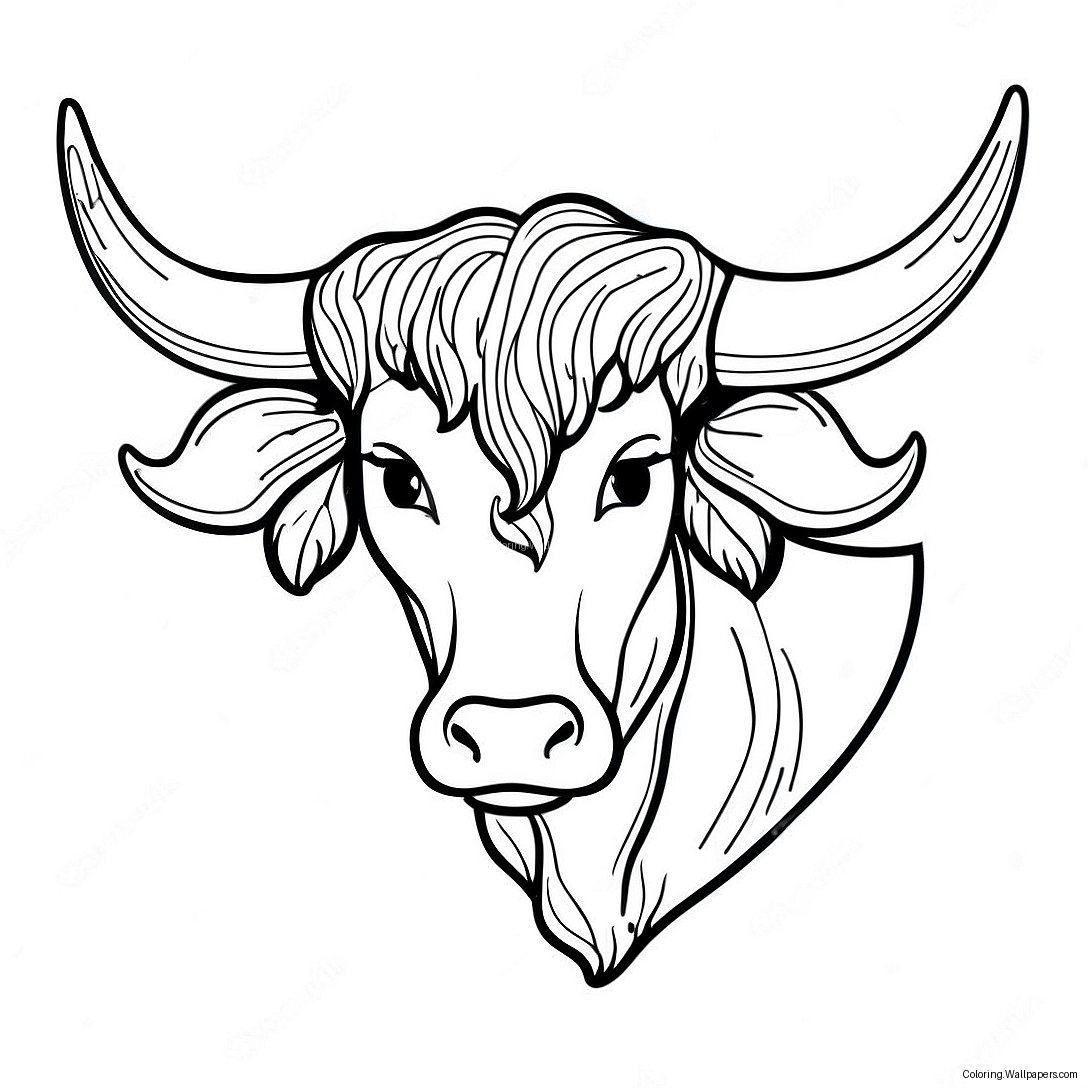 Longhorn Coloring Page 25699