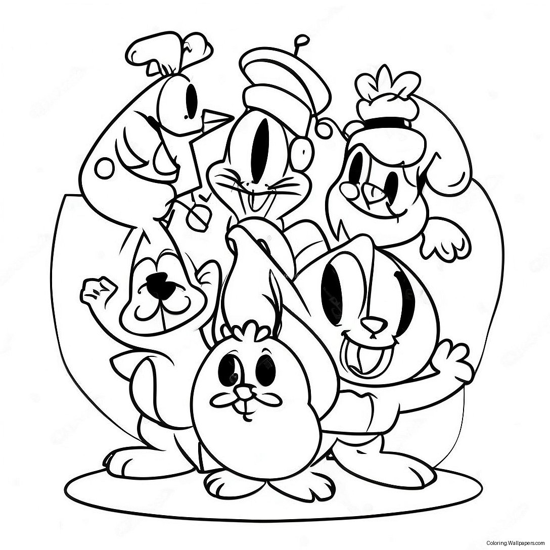 หน้าระบายสีตัวละครคริสต์มาส Looney Tunes 55441