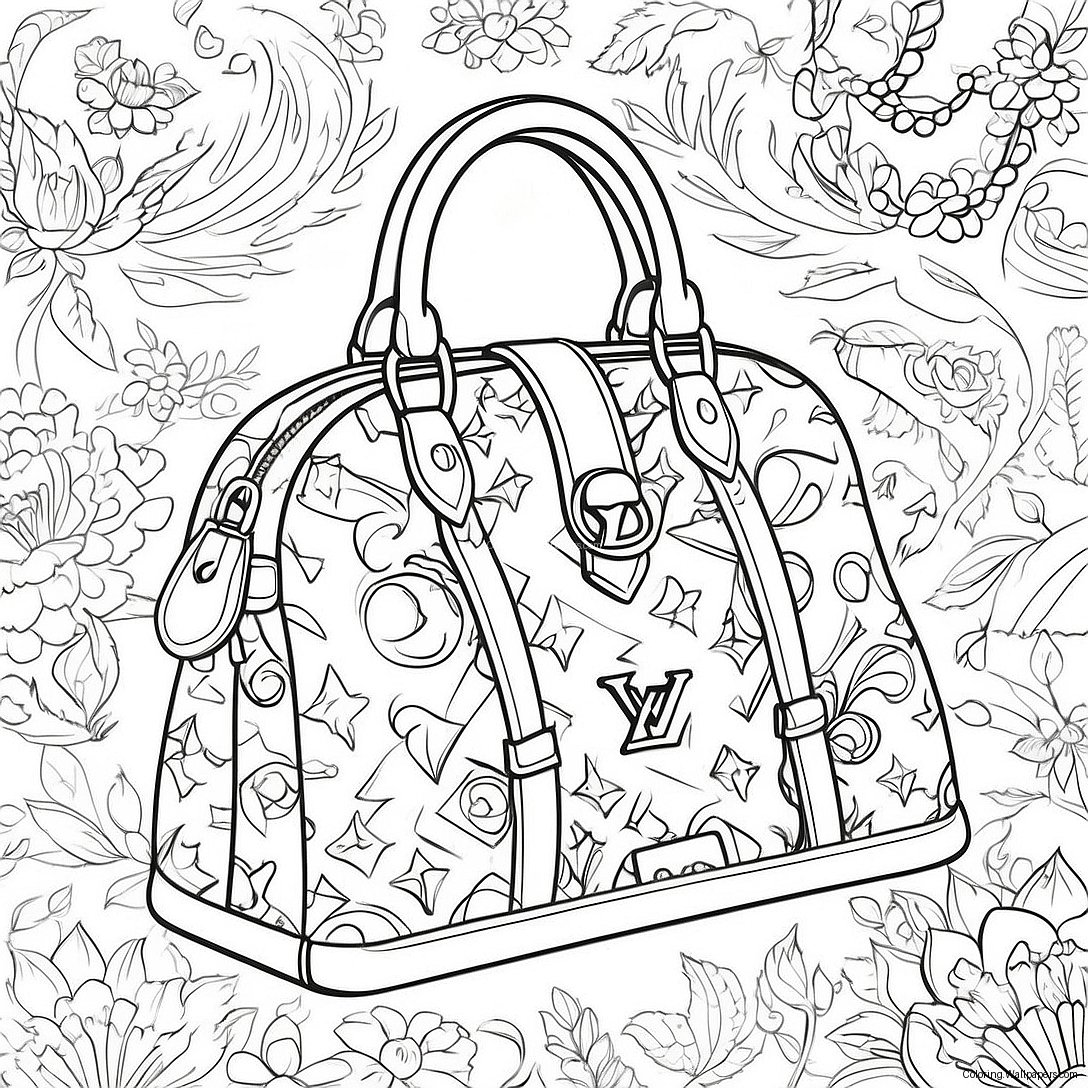 Louis Vuitton Handbag Coloring Page 24296