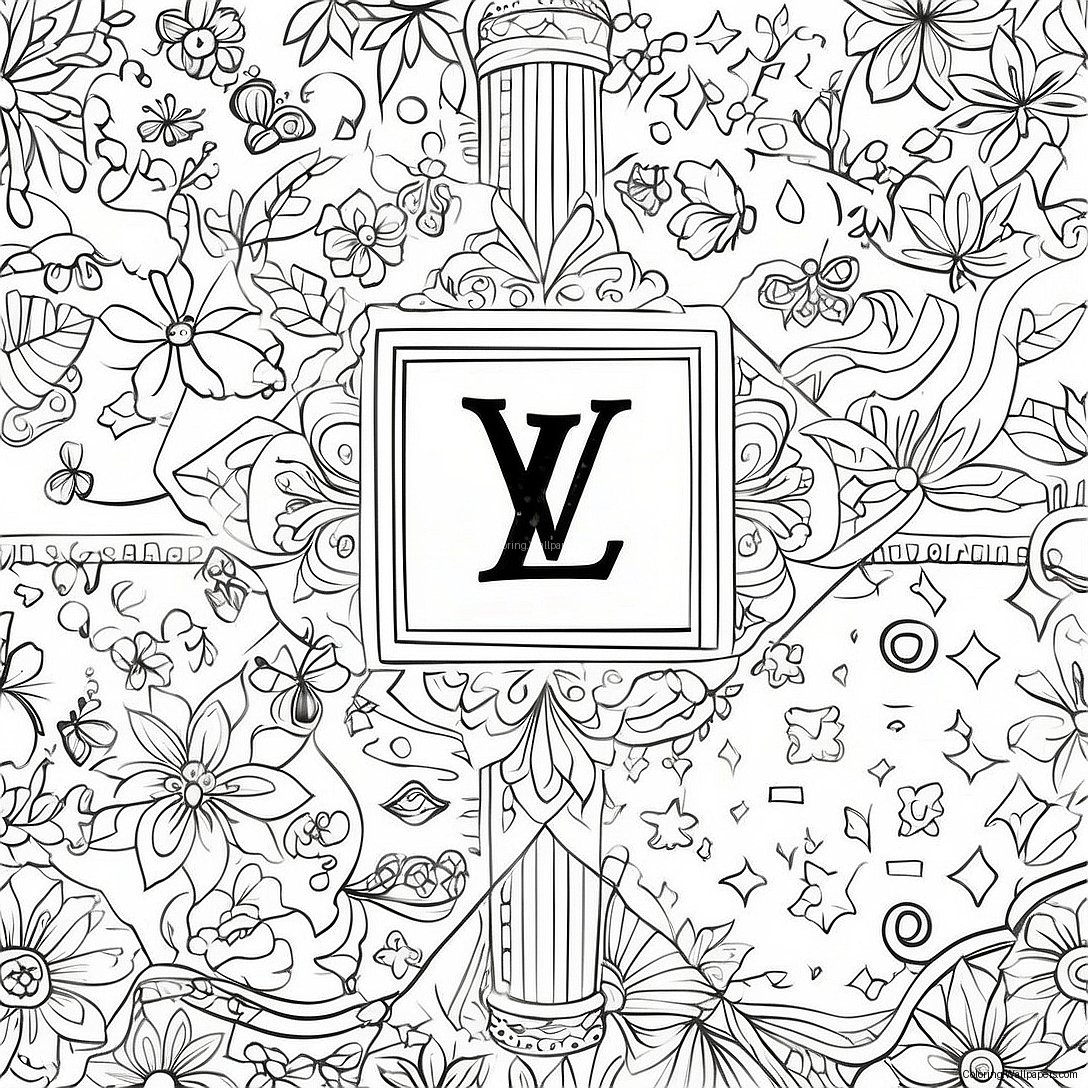 Page À Colorier Du Logo Louis Vuitton 24290