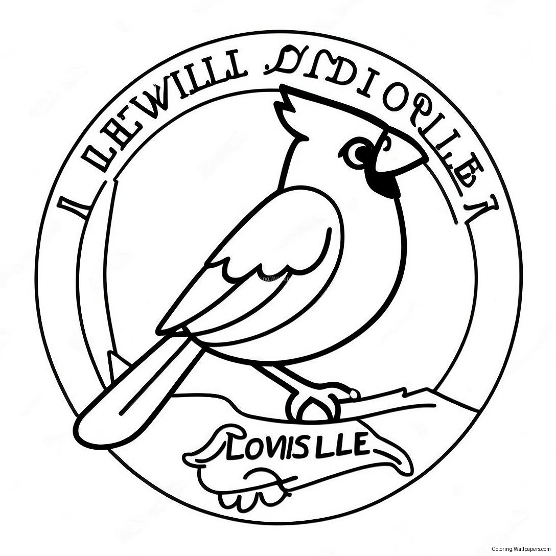 Louisville Cardinal Logo Coloring Page 48458