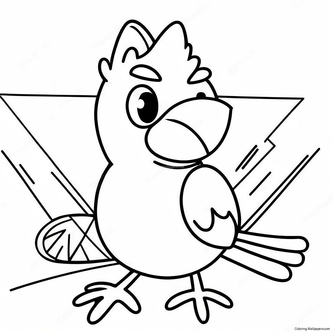 Louisville Cardinal Mascot Coloring Page 48453