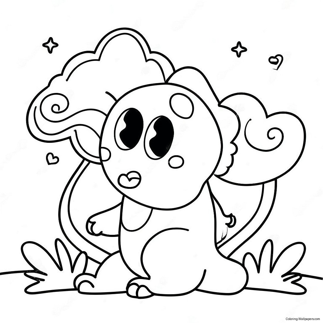 Love Monster Coloring Page 56484