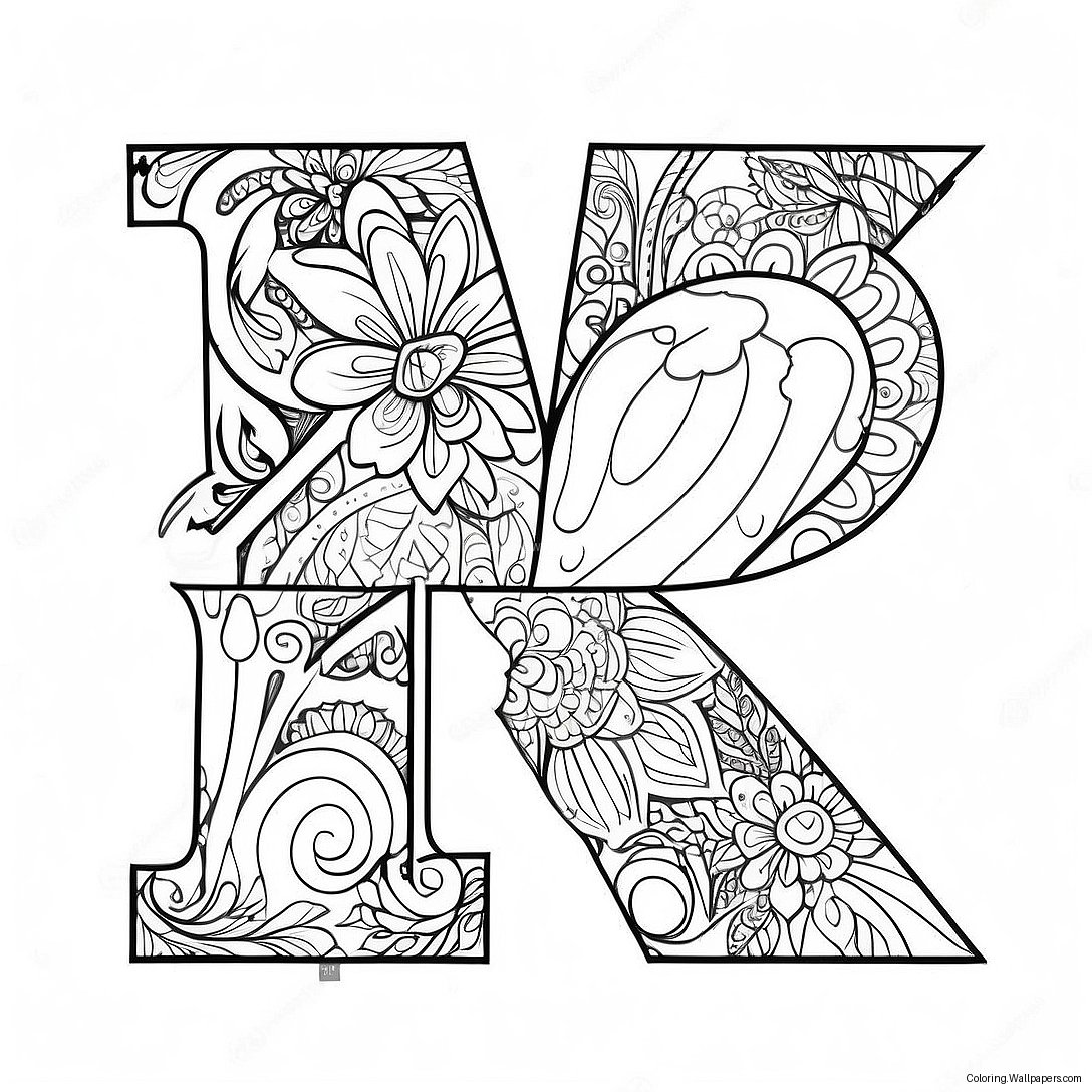 Love Word Coloring Page 54076