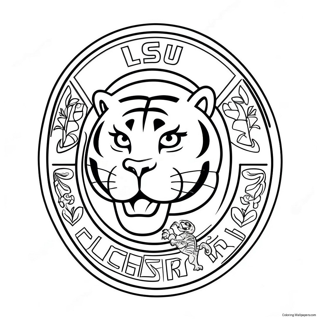 Lsu Tigers Logo Kleurplaat 8818