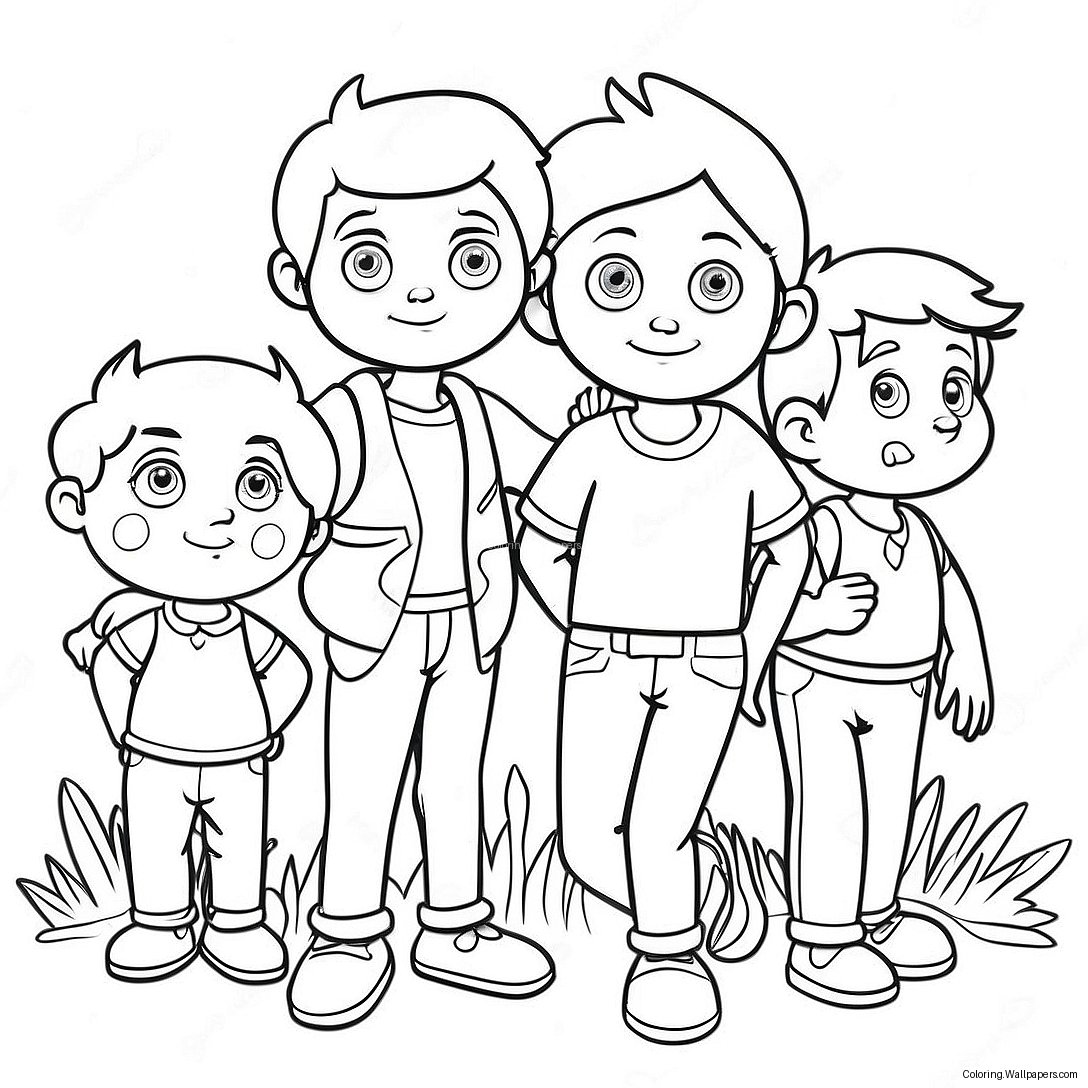 Luca With His Friends Coloring Page 1632