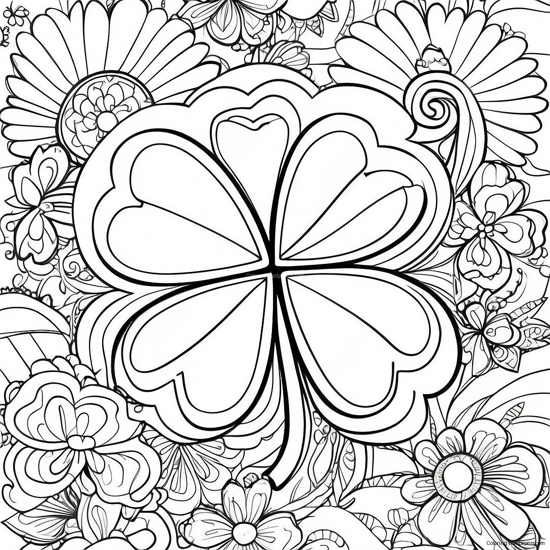 Lucky Clover Coloring Page 57165