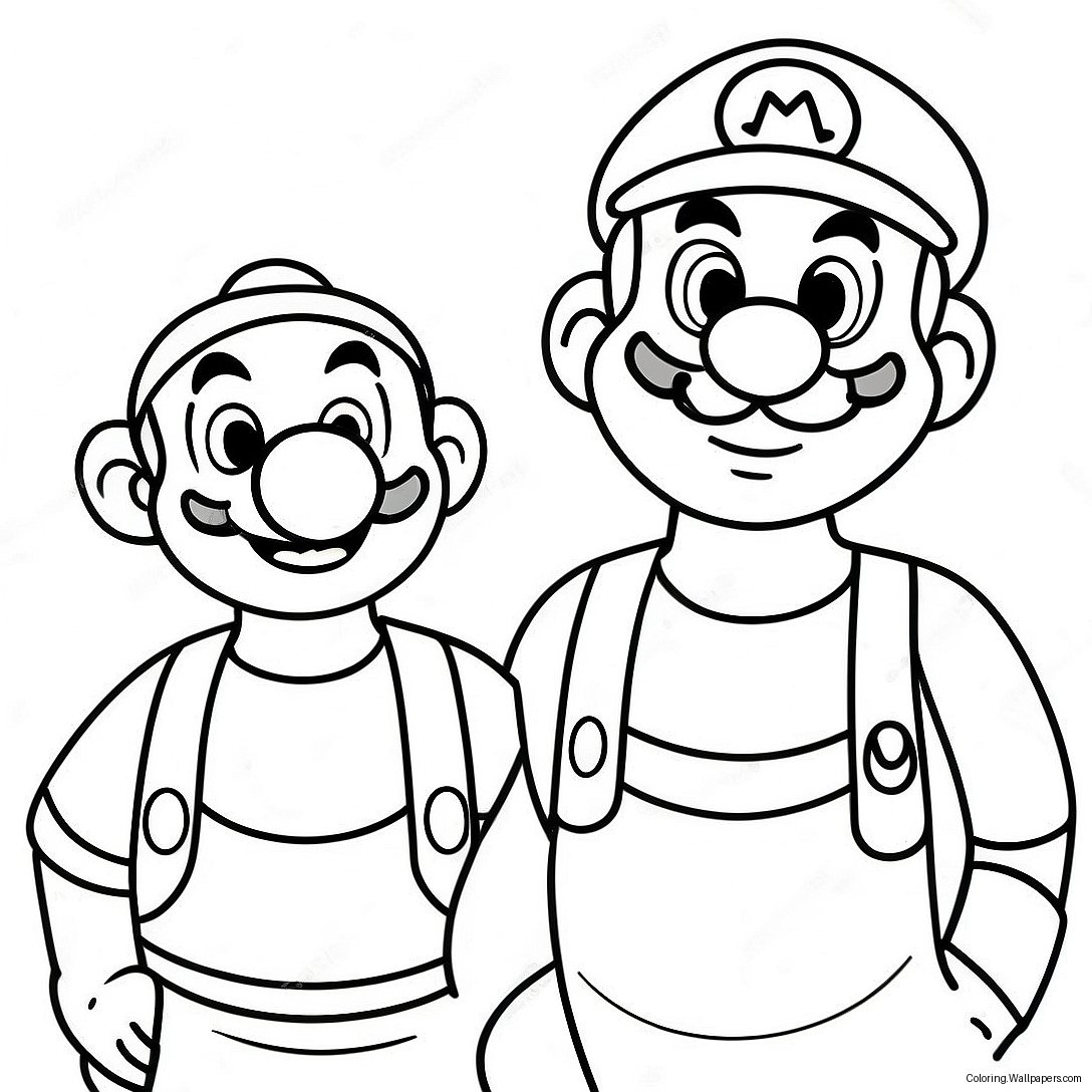 Pagini De Colorat Cu Aventurile Lui Luigi Și Mario 3780