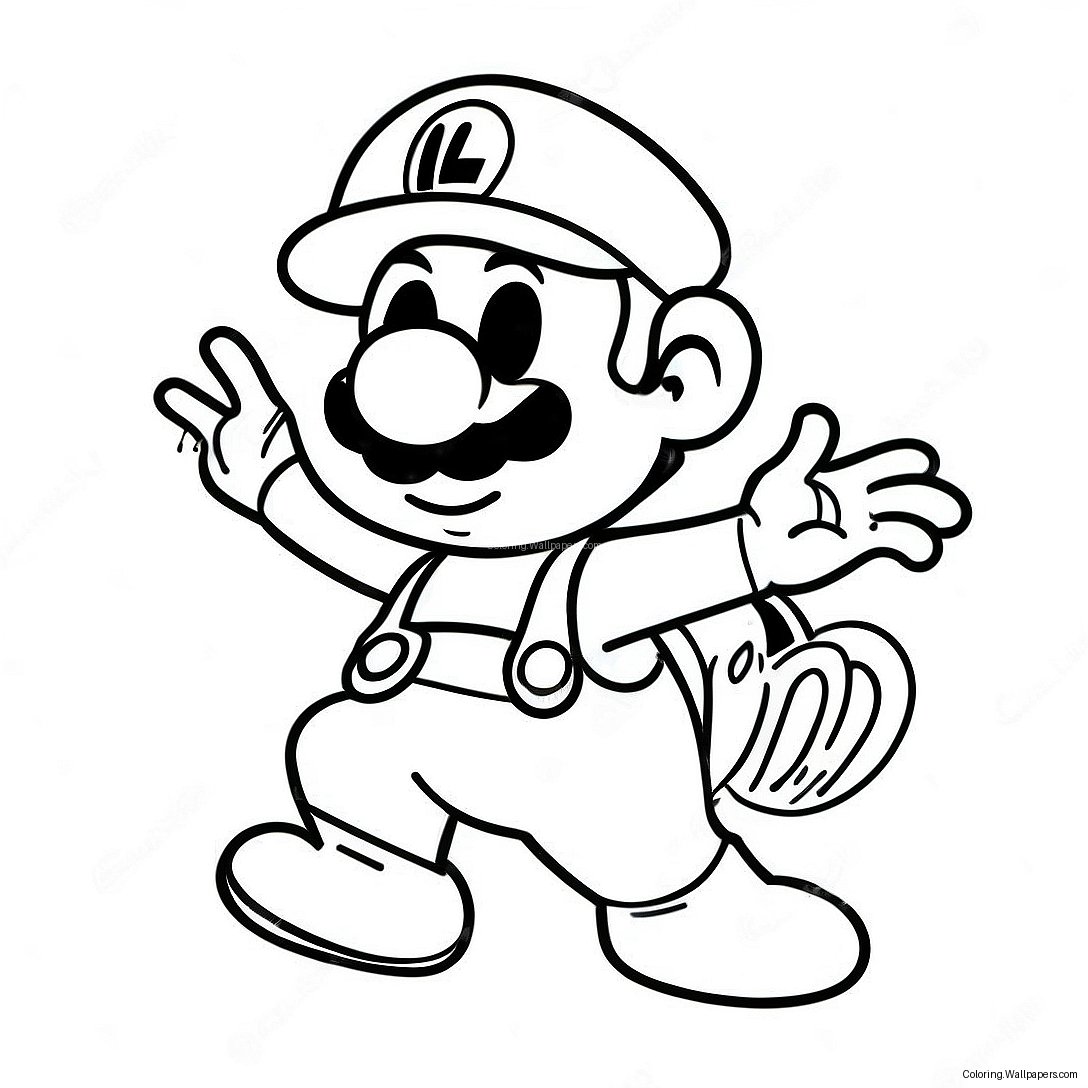 Luigi In Spookachtig Kostuum Kleurplaat 25097