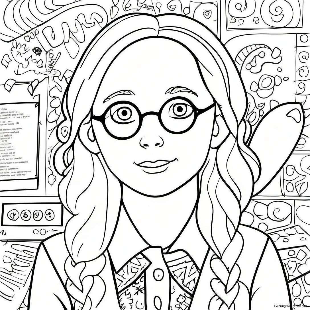 Luna Lovegood Quibbler Cover Coloring Page 50536