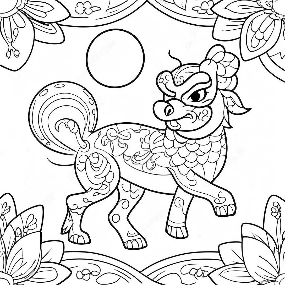 Lunar New Year 2024 Coloring Page 5022