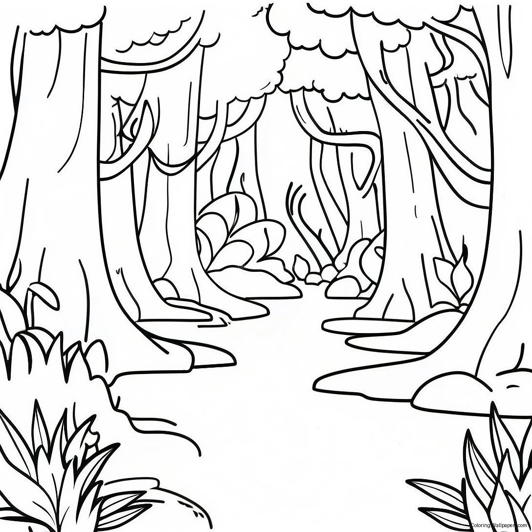 Lush Rainforest Biome Coloring Page 9438