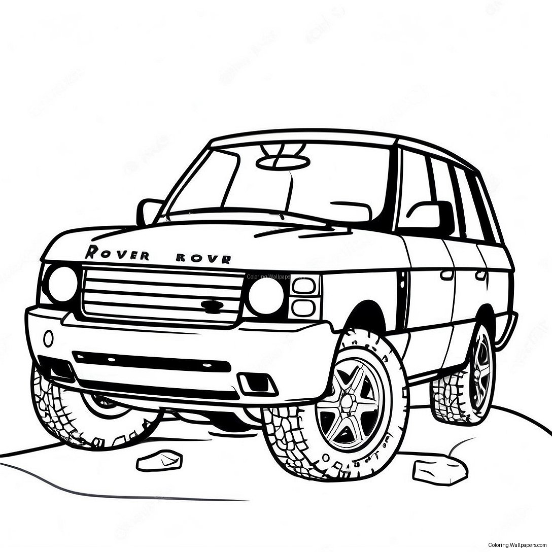 Lyxig Range Rover Off-Road Målarbild 26881