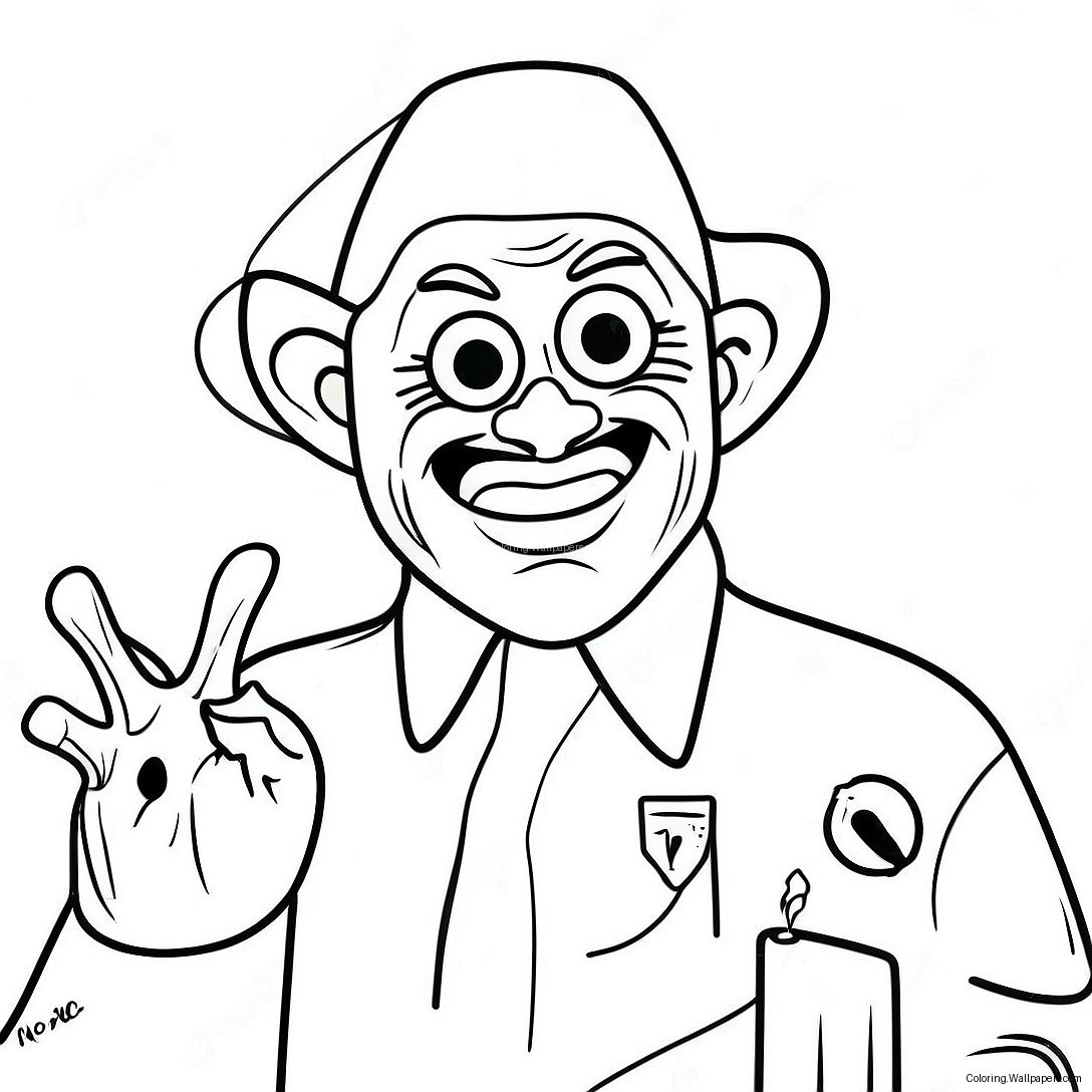 M3gan In Creepy Pose Coloring Page 17947