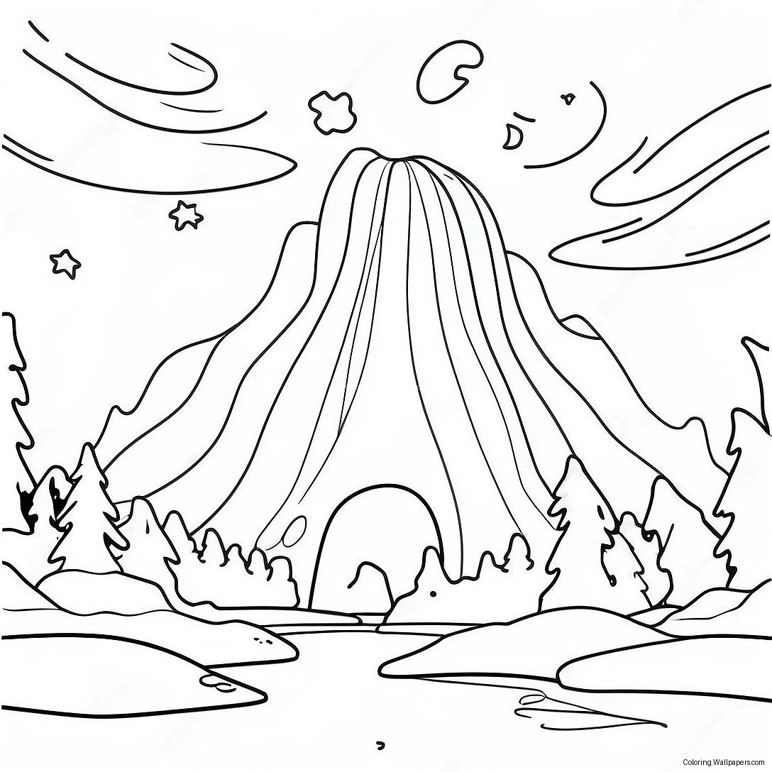 Magical Aurora Borealis Coloring Page 36093