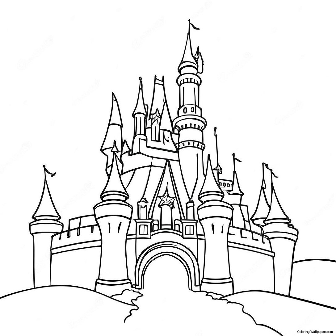 Magical Disney Castle Coloring Page 1791