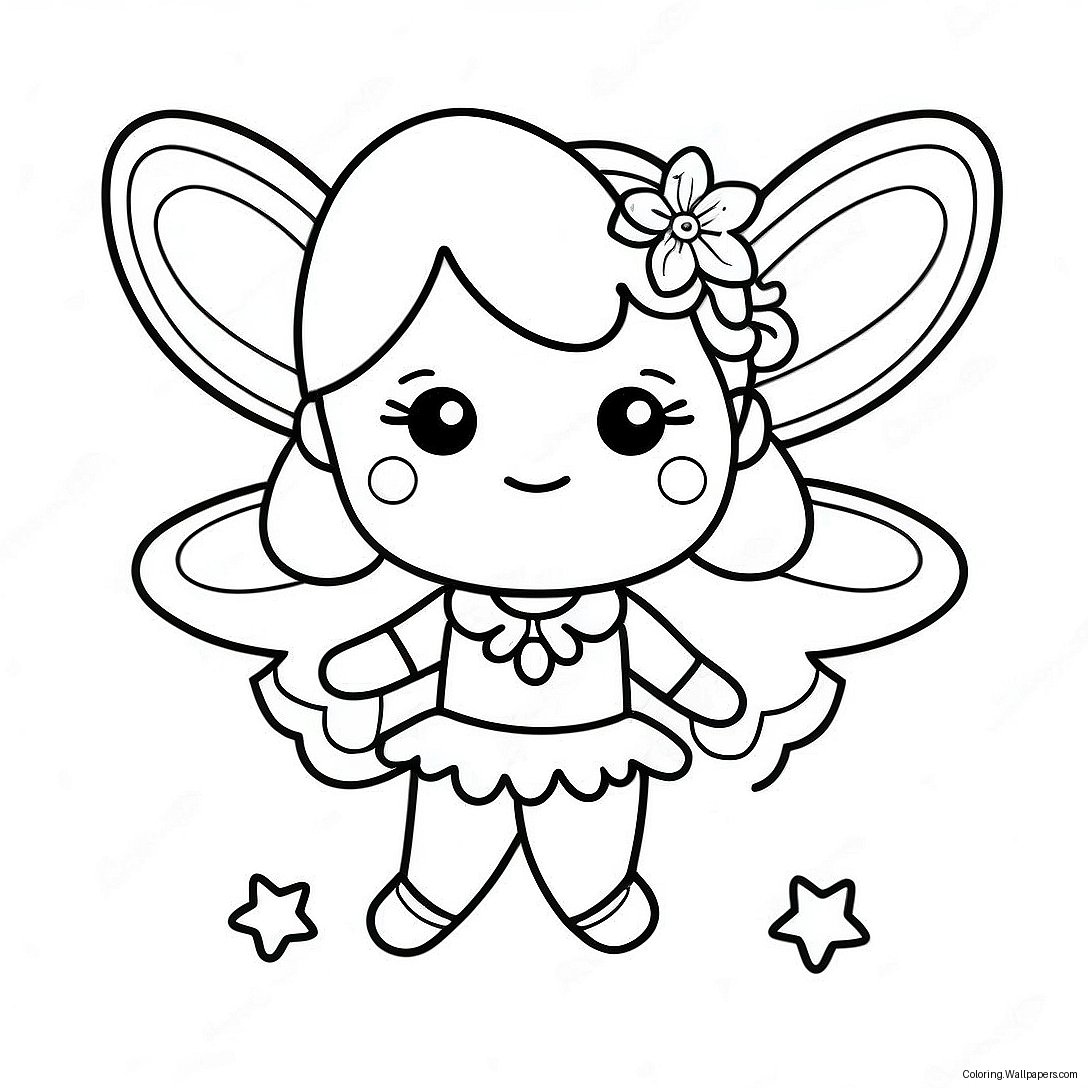 Magical Fairy Girl Coloring Page 22920