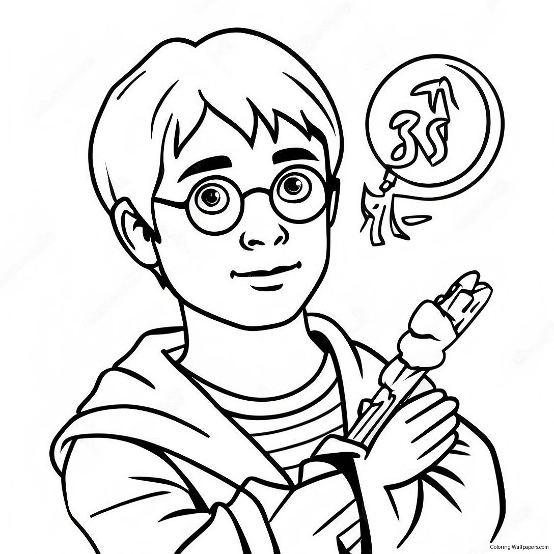 Magical Harry Potter Coloring Page 51758