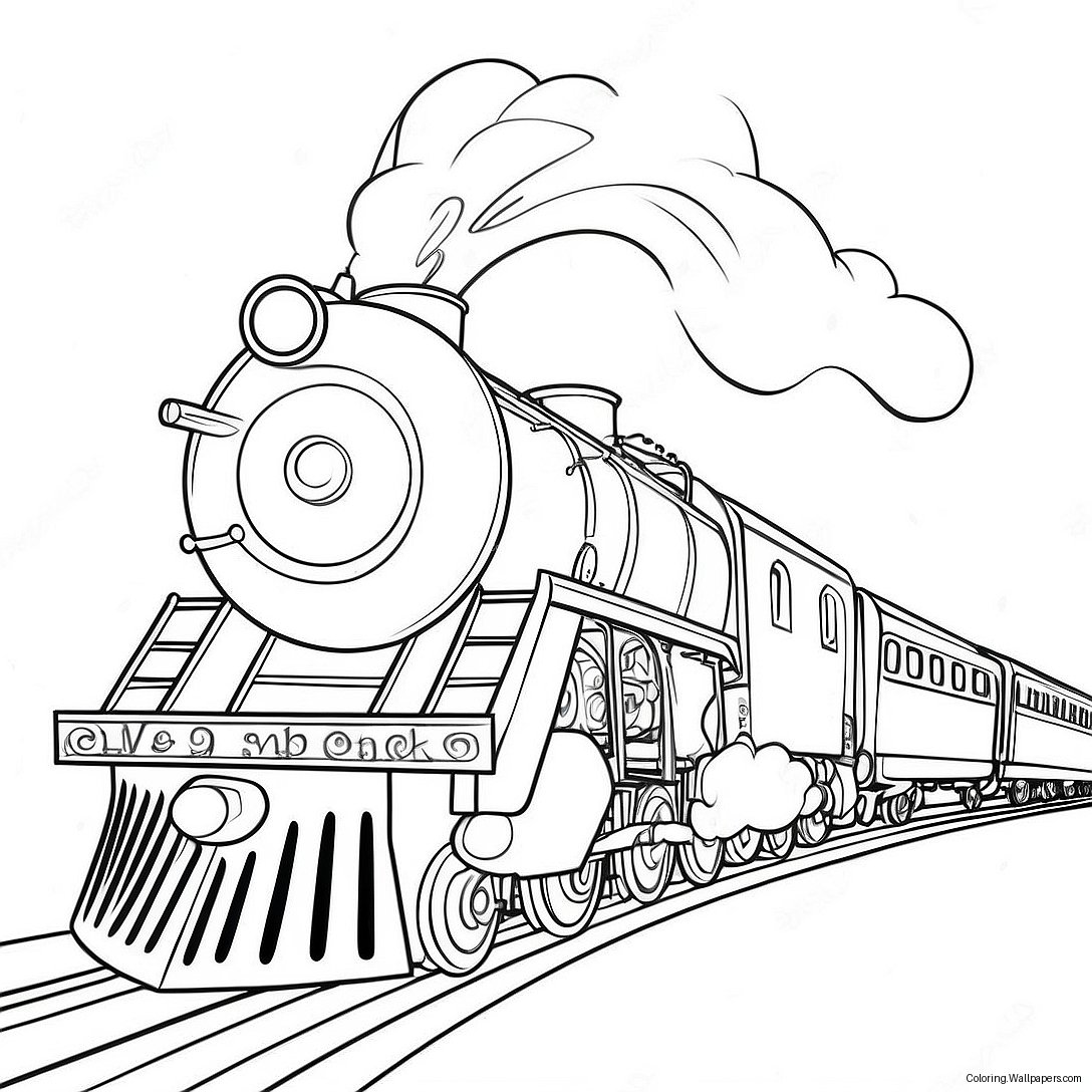 Magical Polar Express Train Coloring Page 43472