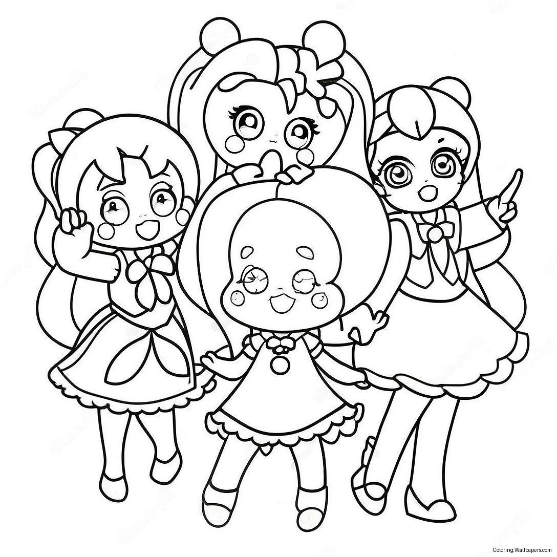 Magisk Precure Team Fargeleggingsark 22563