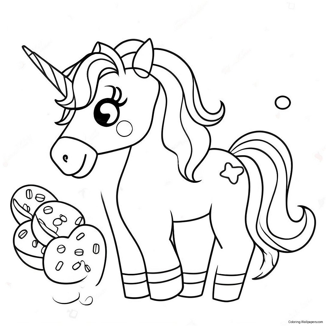 Magical Unicorn Treats Coloring Page 49511