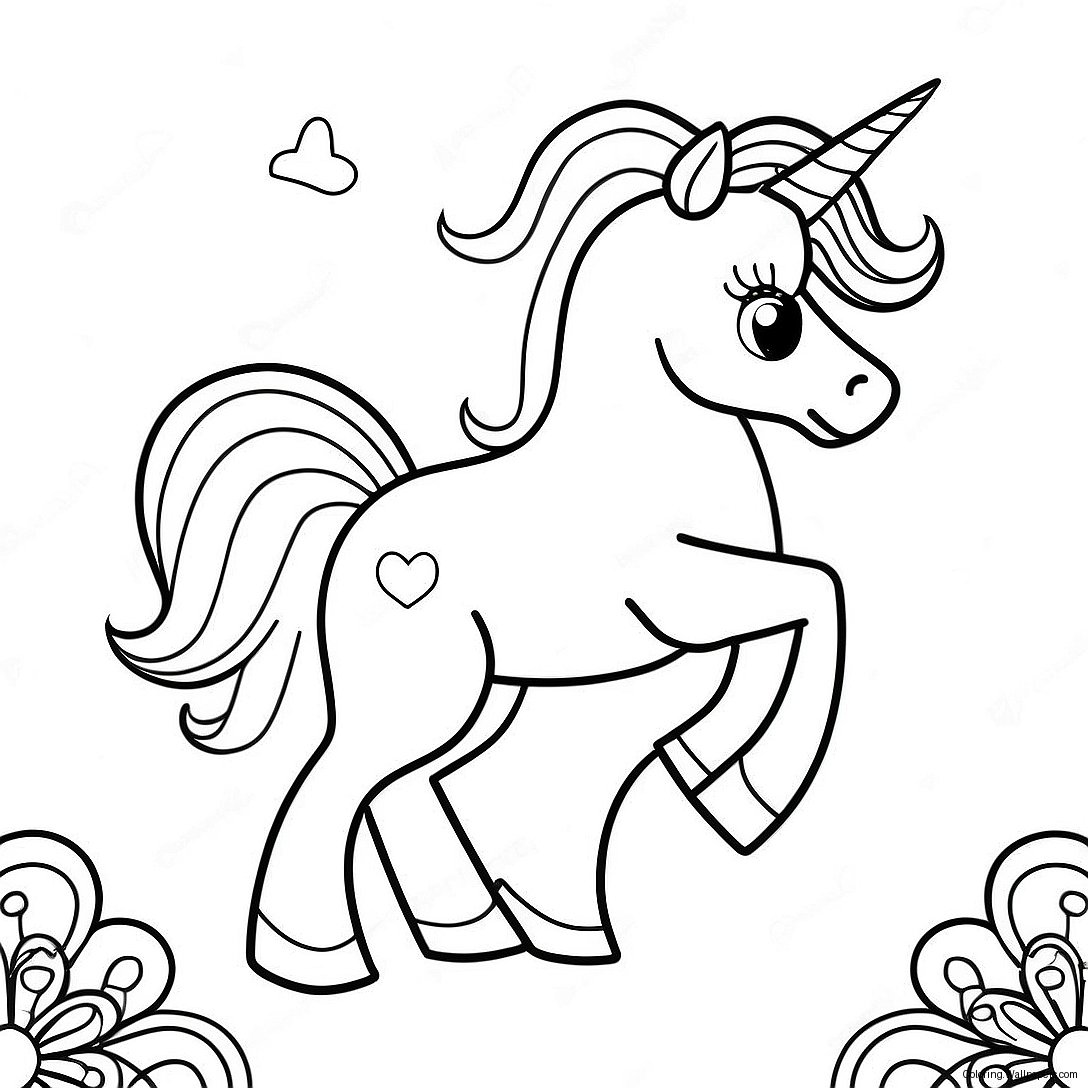 Magical Unicorn With Sprinkles Coloring Page 57037