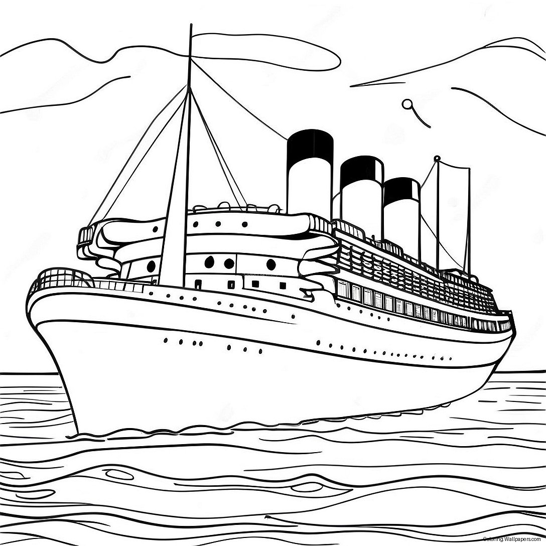 Majesteettinen Britannic-Ocean Liner Värityssivu 21579