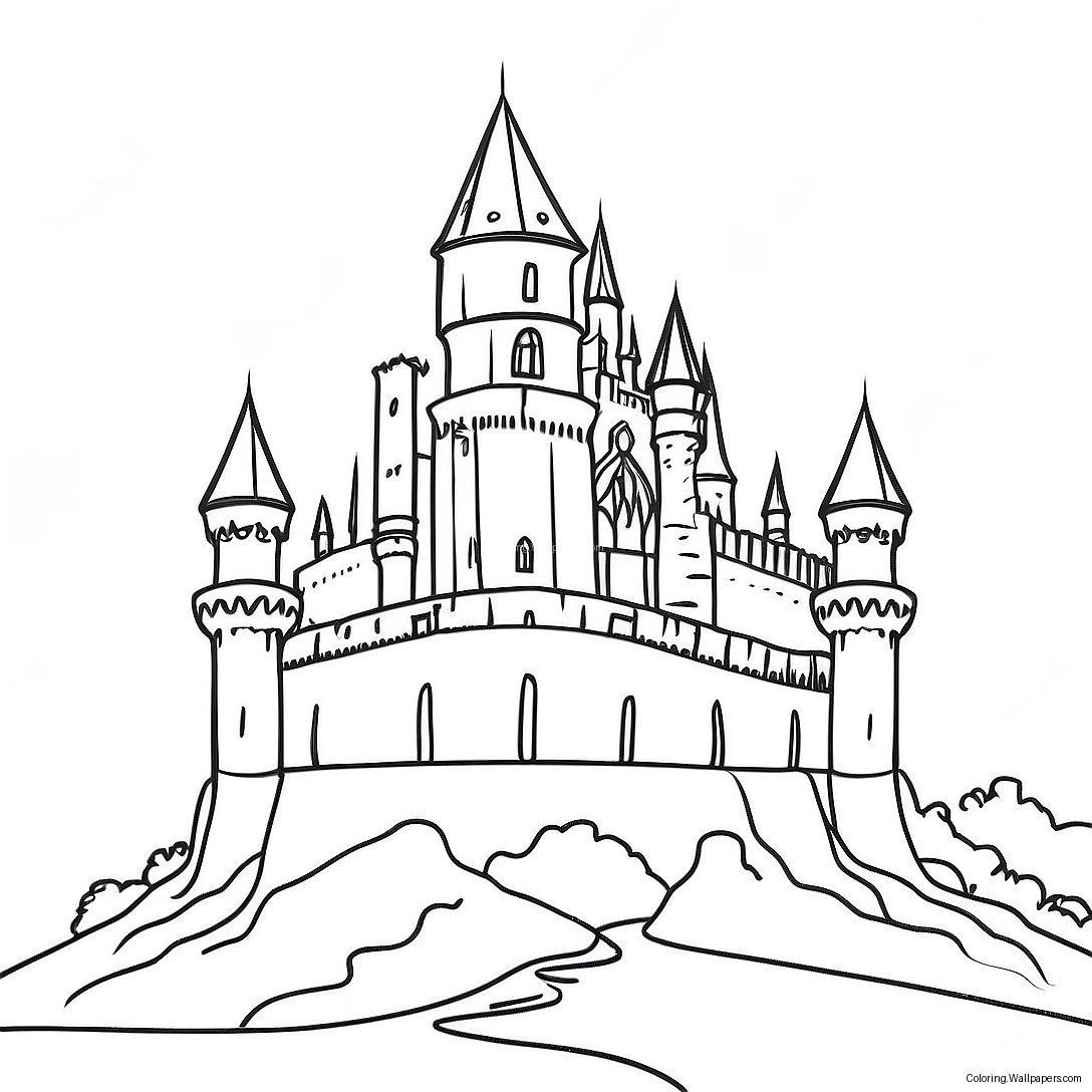 Page À Colorier De La Majestueuse Tour De Château 57973