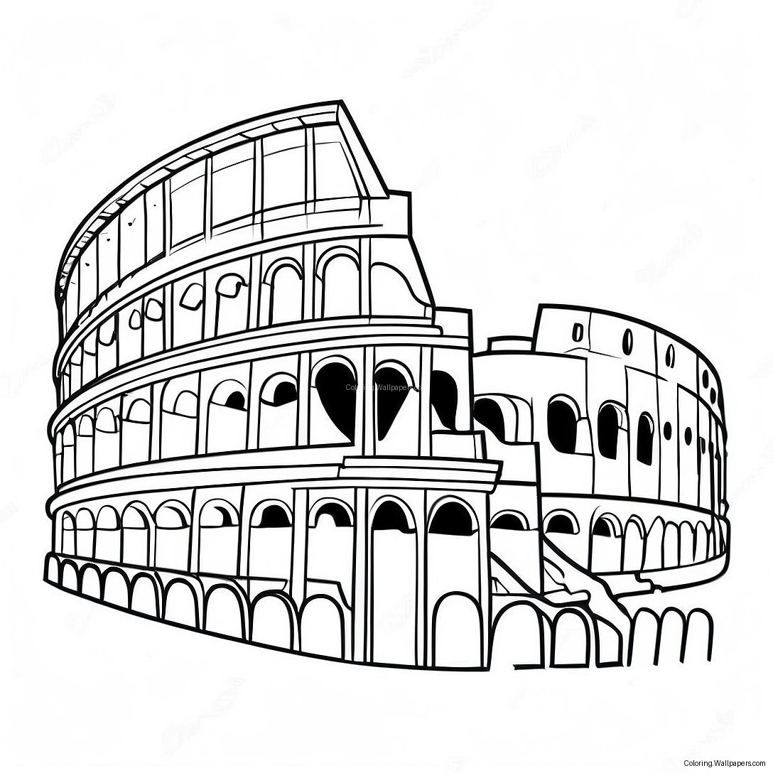 Majestic Colosseum Coloring Page 12340