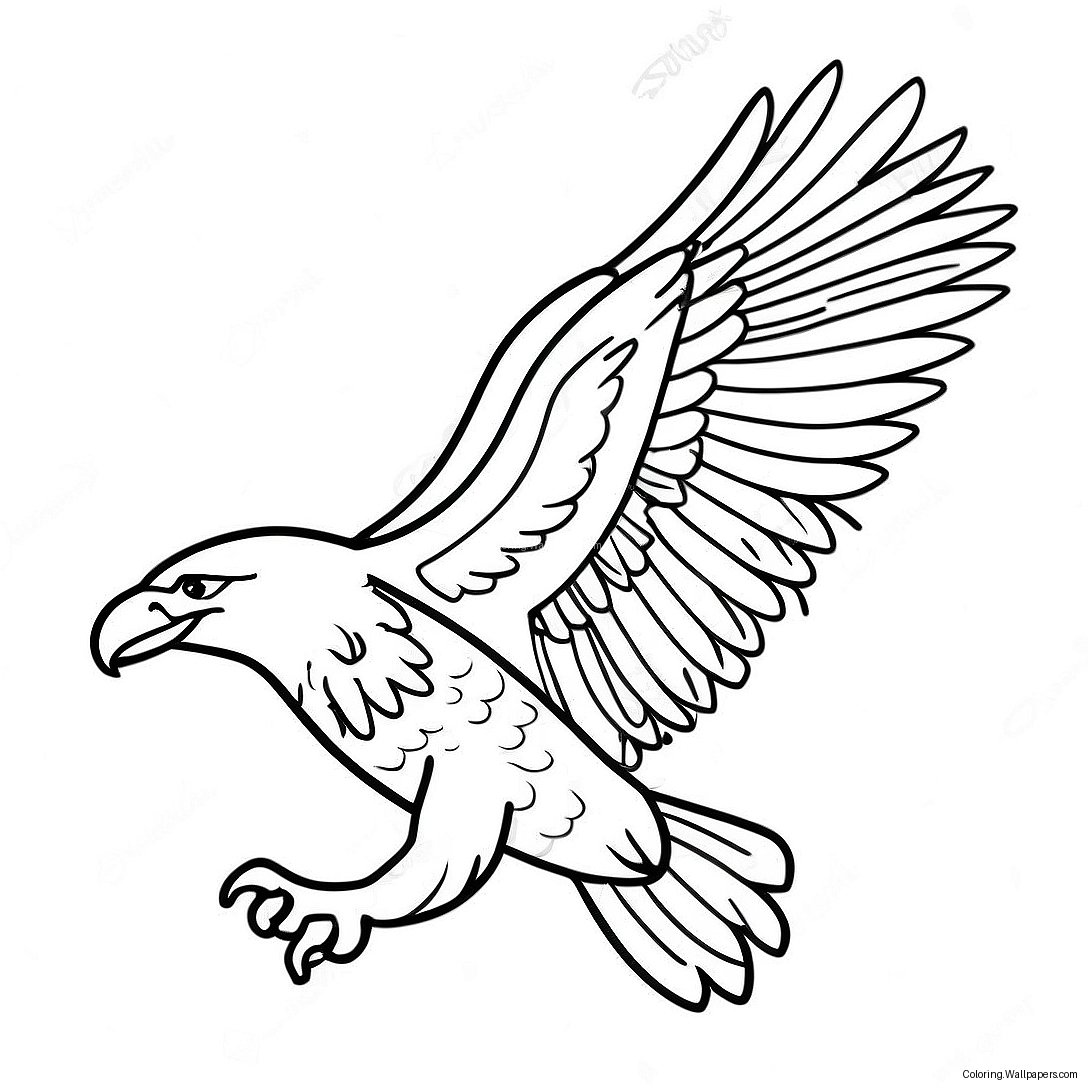 Majestic Eagle In Flight Coloring Page 46339